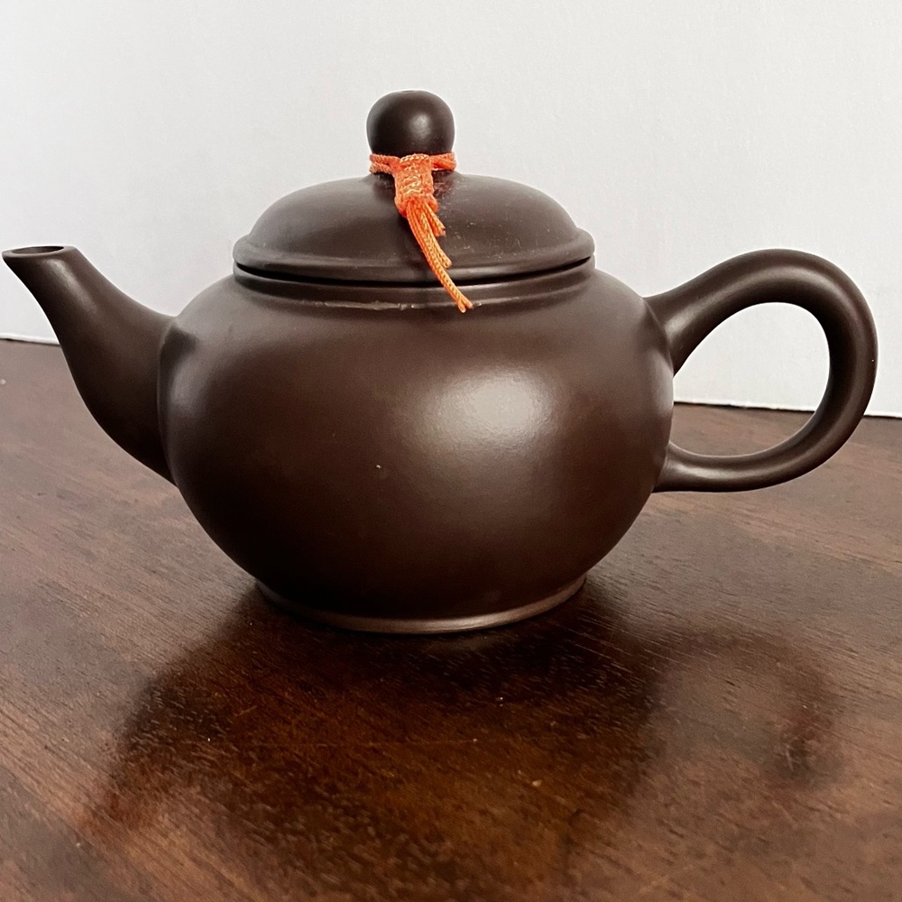 Small Brown Decorative Teapot Vintage Art Miniature